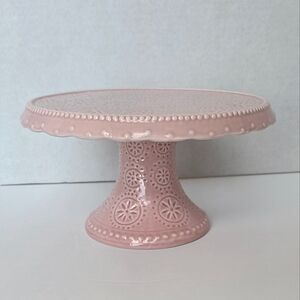 Cupcake Cake Dish Pedestal Pink